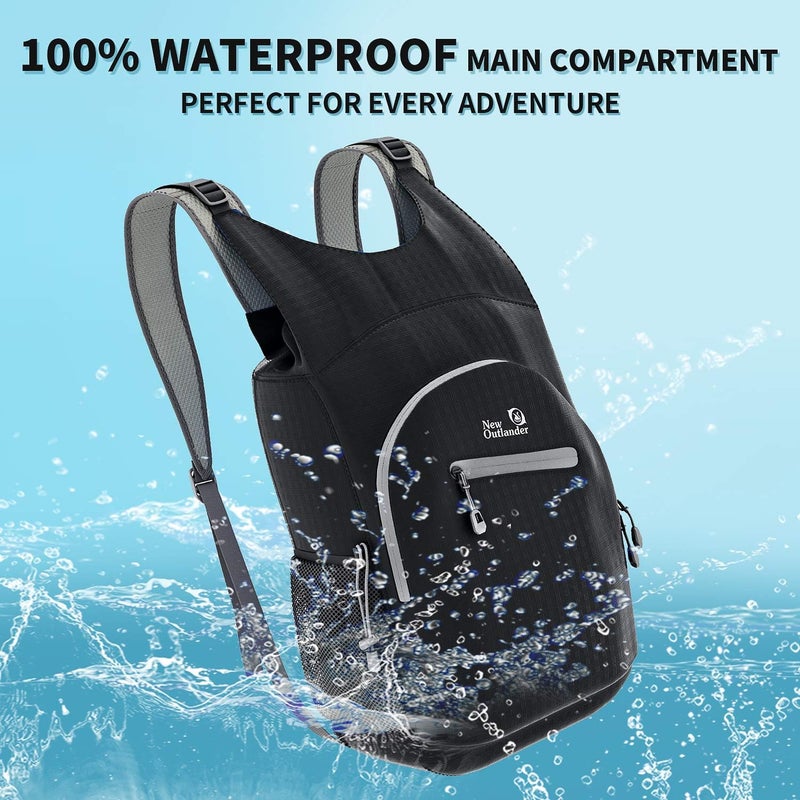 Outlander 100% Waterproof Hiking Backpack Lightweight Packable Travel Daypack - Image 2